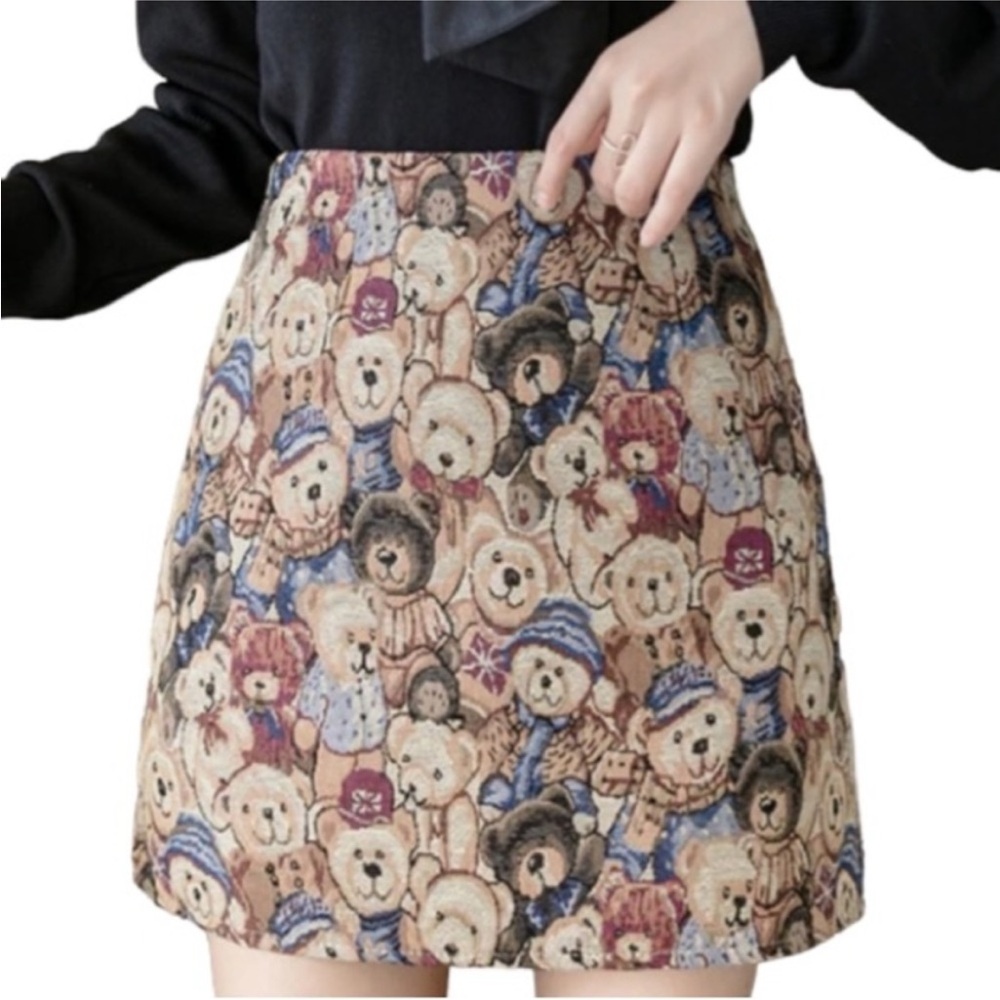 Jacquard Teddy Mini Skirt
